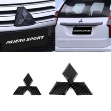Guarnição de capa emblema logotipo fibra de carbono F&R para Mitsubishi Pajero Sport 2020-2024  comprar usado  Enviando para Brazil