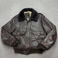 Jaqueta voadora de couro adulto pequena marrom bombardeiro aviador militar EUA voo masculina*, usado comprar usado  Enviando para Brazil