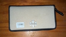 Carteira Tory Burch Thea de lona com zíper continente com suporte de identificação comprar usado  Enviando para Brazil