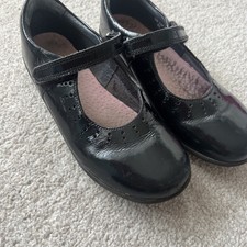 Girls black patent for sale  CONGLETON