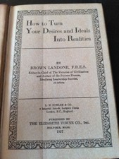 1927  How To Turn Your Desires And Ideals Into Realities By Brown Landone comprar usado  Enviando para Brazil