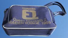 CUNARD LINE RMS QUEEN ELIZABETH 2 MAIDEN VOYAGE BOLSA DE OMBRO ORIGINAL C-1969 MUITO BOM ESTADO comprar usado  Enviando para Brazil