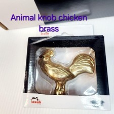 Usado, Botão de latão animal poeira frango ouro tampa de substituição alça para panela de cocotte comprar usado  Enviando para Brazil