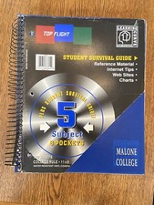 Vintage Y2K Malone Notebook Universitário Too Flight 8 Assunto Kit de Sobrevivência Estudantil, usado comprar usado  Enviando para Brazil