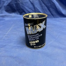 Óleo de motor selado vintage Mopar Max Performance 15W40 lata preta comprar usado  Enviando para Brazil