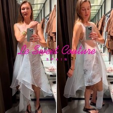 VENDA ZARA WOMAN SS25! VESTIDO VOLUME ORGANZA COLEÇÃO BRANCA ZW 3383/408/250 comprar usado  Enviando para Brazil