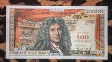 Billet 500 50000francs d'occasion Billet 500 50000francs d'occasion  Le Teilleul