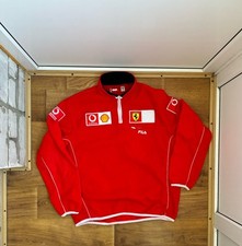 PULÔVER SUÉTER DE LÃ FILA FERRARI SHELL VODAFONE VINTAGE VERMELHO 1/4 TAMANHO L comprar usado  Enviando para Brazil