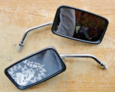 PAR de espelhos estilo estoque retangular para motocicleta Honda Kawasaki Suzuki 10mm comprar usado  Enviando para Brazil