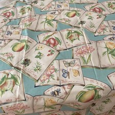 Tecido Vintage Spectrum 1995 Borboletas Floral Frutas Livros 1,5 jardas Exclusivo Anos 90, usado comprar usado  Enviando para Brazil