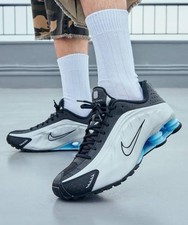 Tênis Nike Shox R4 OG prata/azul masculino tamanho EUA 12 casual raro novo✅ comprar usado  Enviando para Brazil