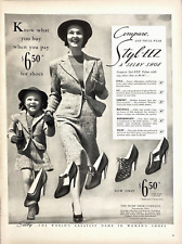 Selby Shoe Company Portsmouth OH Styl-EEZ Mãe Filha Antigo Revista Impressão Anúncio comprar usado  Enviando para Brazil