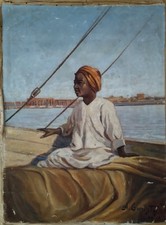 Tableau orientaliste portrait d'occasion  Bordeaux-