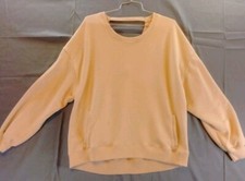 Moletom Hollister Feminino Grande L Top Manga Longa Bege Aberto Parte Superior Traseira Euc comprar usado  Enviando para Brazil