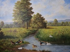Enten landschaft ölgemälde gebraucht kaufen  Ilmenau, Martinroda