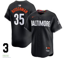 Camiseta masculina Adley Rutchman #35 Orioles preta City Connect - toda costurada comprar usado  Enviando para Brazil