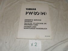 Yamaha pw80h owners for sale  WIGAN