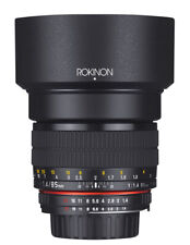Usado, Lente Rokinon 85mm F1.4 quadro completo (Canon EF com chip automático) comprar usado  Enviando para Brazil