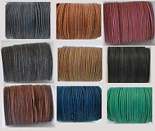Cordão de couro redondo vintage real 1,1,5,2,3,4,5 mm para tanga de renda de cordão de joias comprar usado  Enviando para Brazil