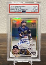 Usado, 2023 Topps Chrome Brice Turang Rookie refrator automático/499 PSA 9/10 #RABT Brewers comprar usado  Enviando para Brazil