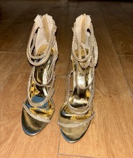 Strappy gold diamante for sale  KENLEY