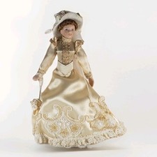 Muñeca de porcelana vintage miniatura victoriana vestida 6" segunda mano  Embacar hacia Mexico