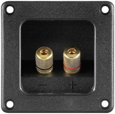 CARRO SUBWOOFER ALTO-FALANTE FIO TERMINAL CAIXA DE GRAVES PAINEL PLACA COM TAMPAS DE LATÃO DOURADO comprar usado  Enviando para Brazil