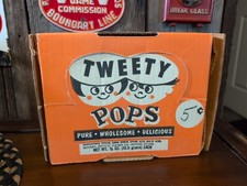 Usado, Caixa de balcão de papelão vintage Tweety Pops rosto de gato e abóbora Pops E. Rosen Co. comprar usado  Enviando para Brazil