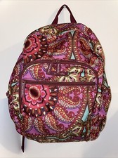 Mochila essencial para laptop Vera Bradley rosa floral paisley medalhão resort, usado comprar usado  Enviando para Brazil
