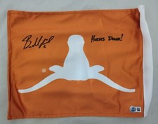BANDEIRA DO TEXAS ASSINADA POR BAKER MAYFIELD (OKLAHOMA) COM INSCRIÇÃO DE CHIFRES PARA BAIXO BECKETT, usado comprar usado  Enviando para Brazil