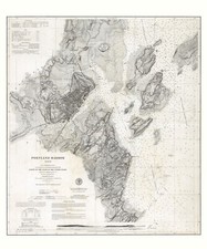 Carta Náutica de Portland Harbor Maine 1871, usado comprar usado  Enviando para Brazil