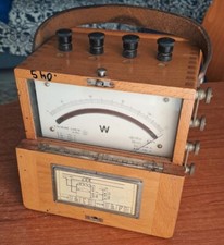 Wattmetro vintage legno usato  Italia
