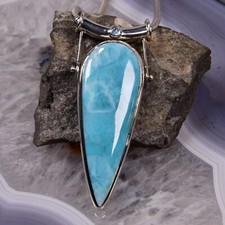 Larimar anhänger 925 gebraucht kaufen  Berlin