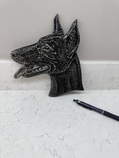 Metal dobermann head for sale  CANVEY ISLAND