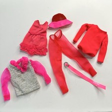 Lote Diverso de Roupas Vintage Barbie Camisa 1969 Filme Groovy Prata Rosa Brilhante Top comprar usado  Enviando para Brazil