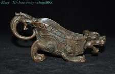 Usado, Taça de vidro de vinho taça estátua de bronze besta dragão dinastia chinesa antiga 6"" comprar usado  Enviando para Brazil