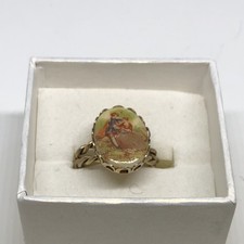 Anel pintado à mão cena vitoriana tamanho ajustável comprar usado Anel pintado à mão cena vitoriana tamanho ajustável comprar usado  Enviando para Brazil