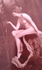 C1910s - 1920s Mujer Desnuda Risque HSB 841 3 Brillante RPPC Foto Real Postal segunda mano  Embacar hacia Mexico