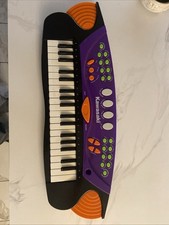 Teclado para piano Kawasaki SS música roxo laranja infantil vintage sem tampa de bateria comprar usado  Enviando para Brazil