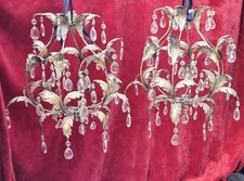 Pair vintage chandelier for sale  BURY