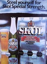 3 x 1960s 'SKOL' Lager Adverts #2 - Pequena impressão de cerveja ADS comprar usado  Enviando para Brazil