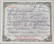 Vintage prohibition prescripti for sale  Olathe