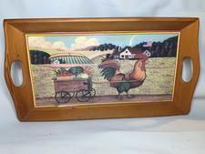 Farmhouse wooden tray for sale  Newark