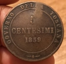 Moneta centesimi 1859 usato  Olbia