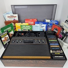 Consola Switch Atari 2600 6 13 Juegos/Cajas 2 Mandos y Estuche Madera segunda mano  Embacar hacia Mexico