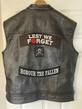 Motorcycle leather sleeveless for sale  DONCASTER