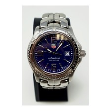 TAG Heuer Link Professional WT1113 41mm aço mostrador azul data 200M quartzo – caixa comprar usado  Enviando para Brazil