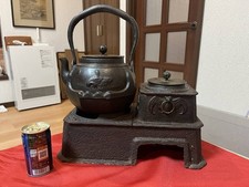 Conjunto de braseiro chaleira de ferro tradicional H12 polegadas cerimônia do chá japonês antigo do Japão comprar usado  Enviando para Brazil