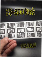 Pacote com 25-500 adesivos decalques etiquetas a granel donald 2024 2028 forever TRUMP WON AGAIN comprar usado  Enviando para Brazil