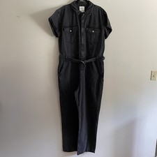 Macacão jeans relaxado Abercrombie & Fitch feminino XLT preto perna larga anos 90 novo sem etiquetas, usado comprar usado  Enviando para Brazil